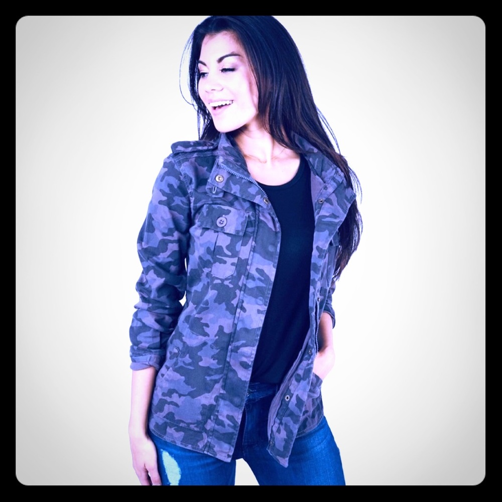 Kersh Blue camo utility jacket L
